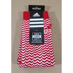 LZ Adidas Men's Large (7-11) Wisconsin Badgers NCAA Red/White Stocking Socks NEW